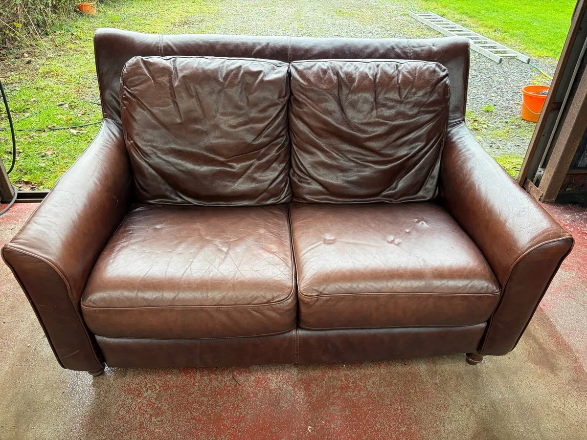 2 SEATER COUCH + FOOT STOOL - Image 2