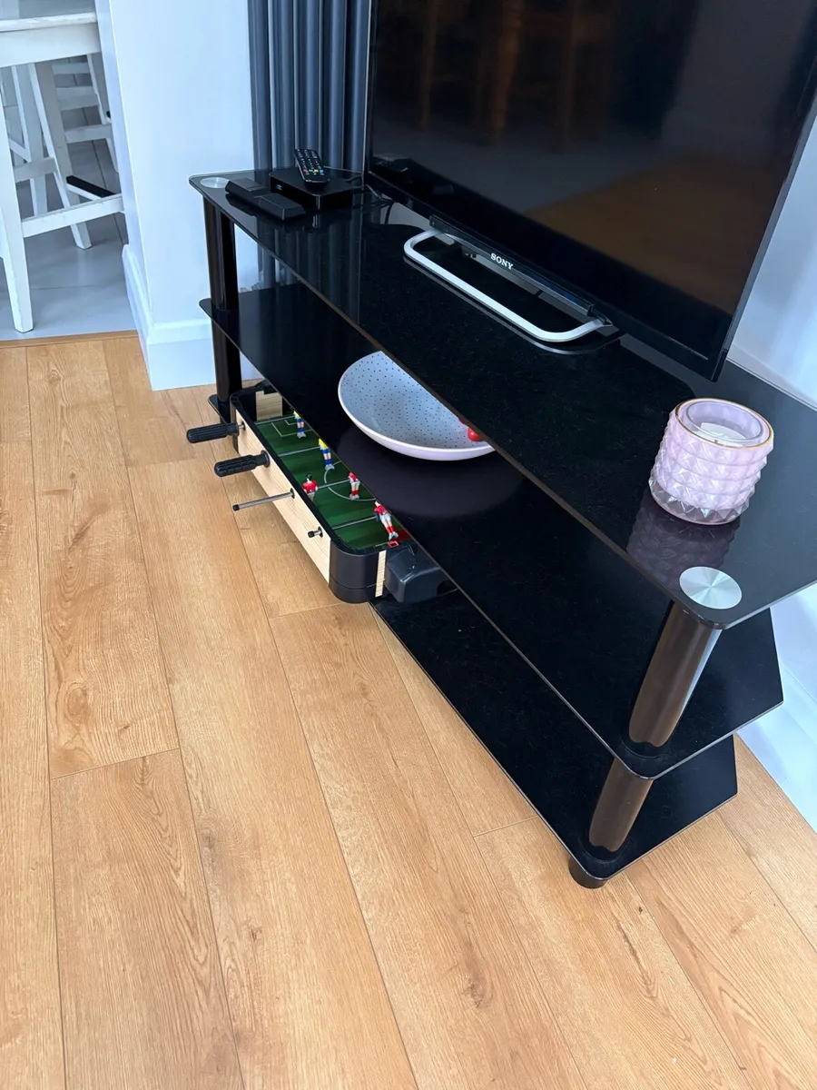 Large black glass TV Stand - Image 2