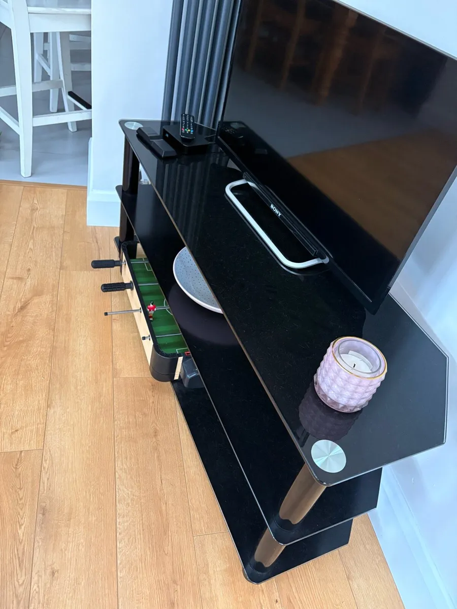 Large black glass TV Stand - Image 4