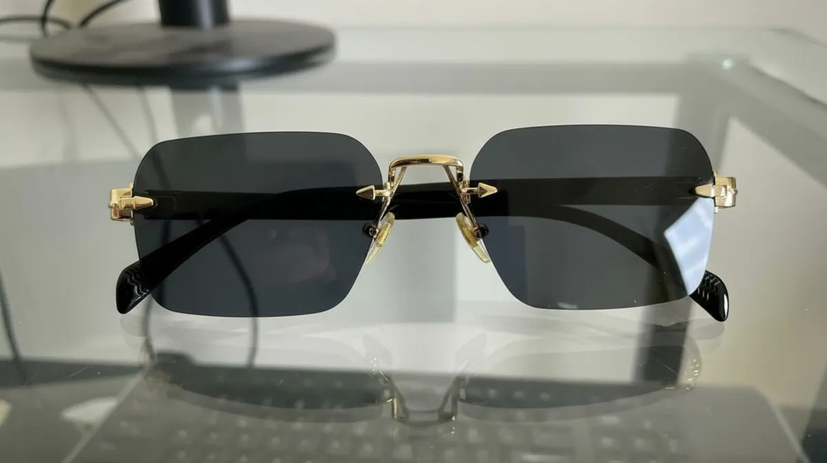 Unisex Square Frameless Sunglasses - Image 2