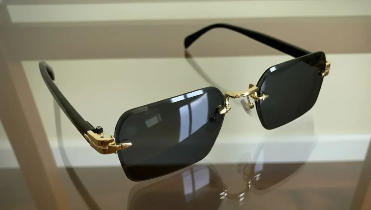 Unisex Square Frameless Sunglasses - Image 3