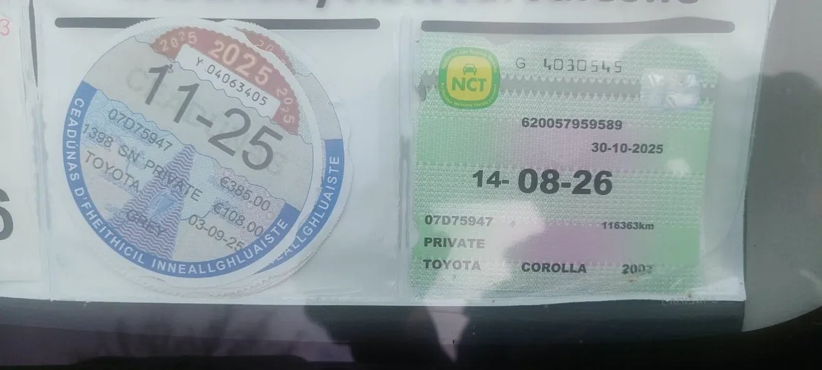 2007 Toyota Corolla – 116,650 km, Petrol, NCT 08/2 - Image 2