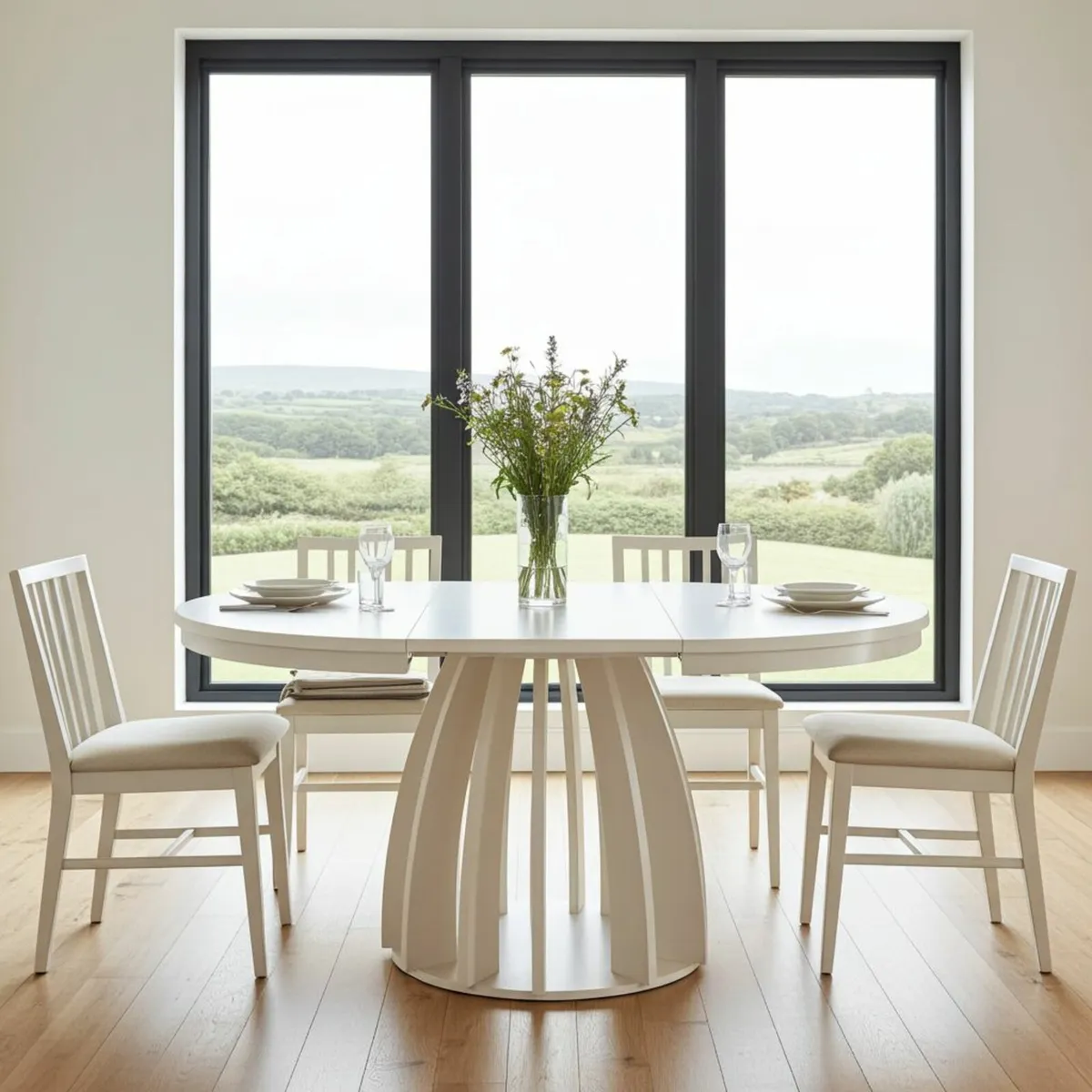 Tovo Extendable Dining Table – Cashmere, 100–140cm - Image 1