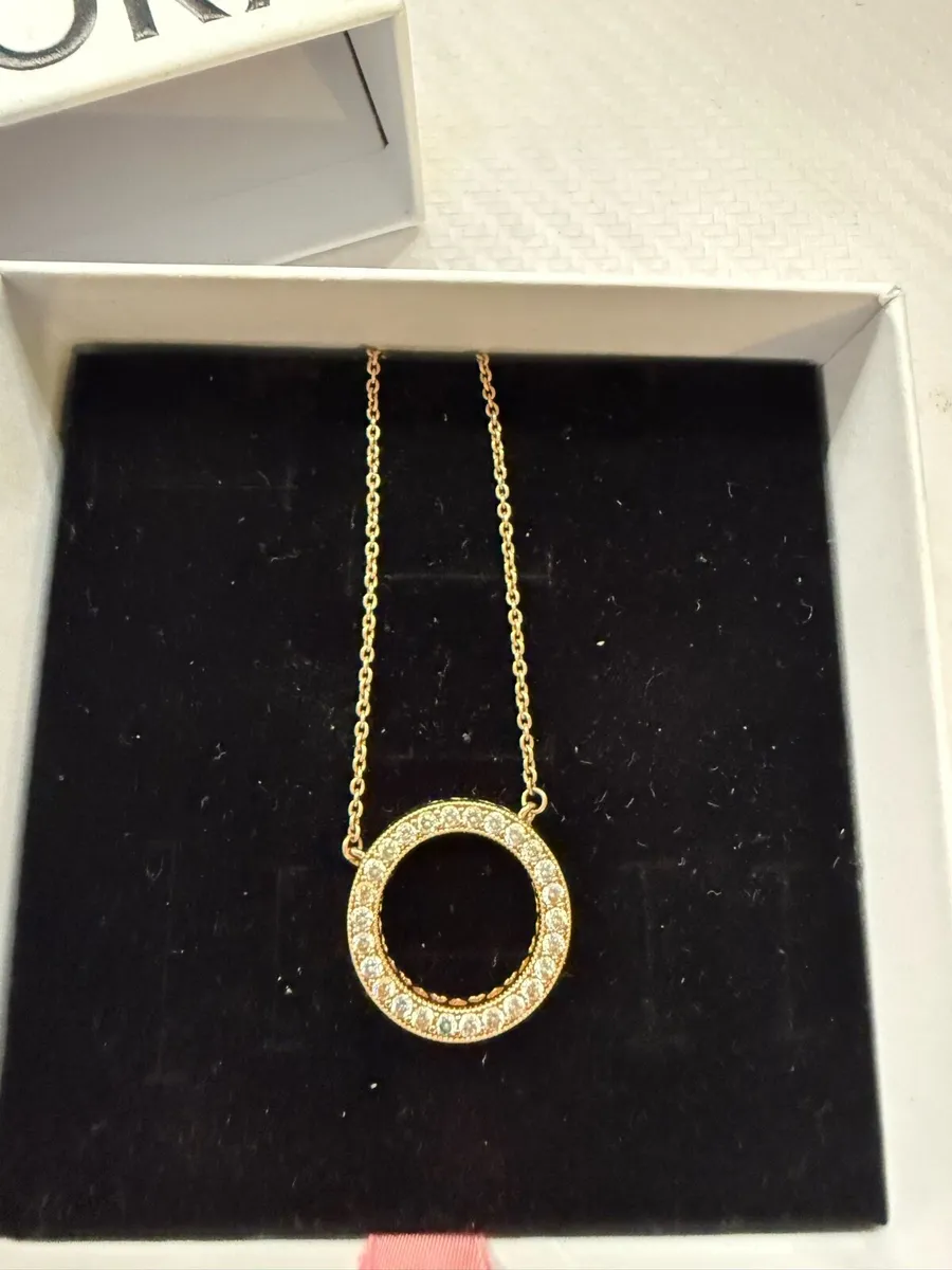 Pandora Logo Pave Circle Collier Necklace - Image 3