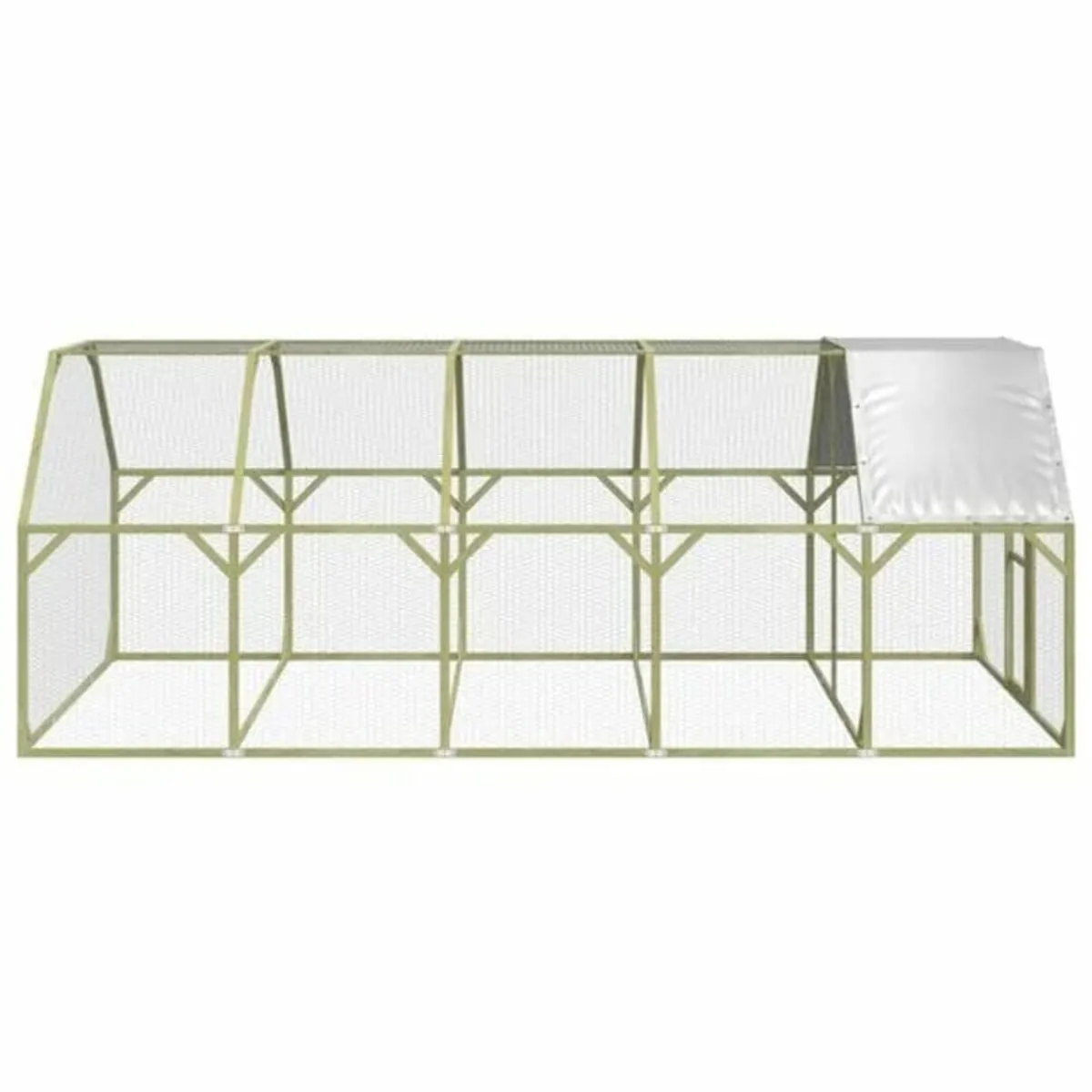 Chicken Coop 268x500x190 cm Impregnated Solid Wood - Image 4