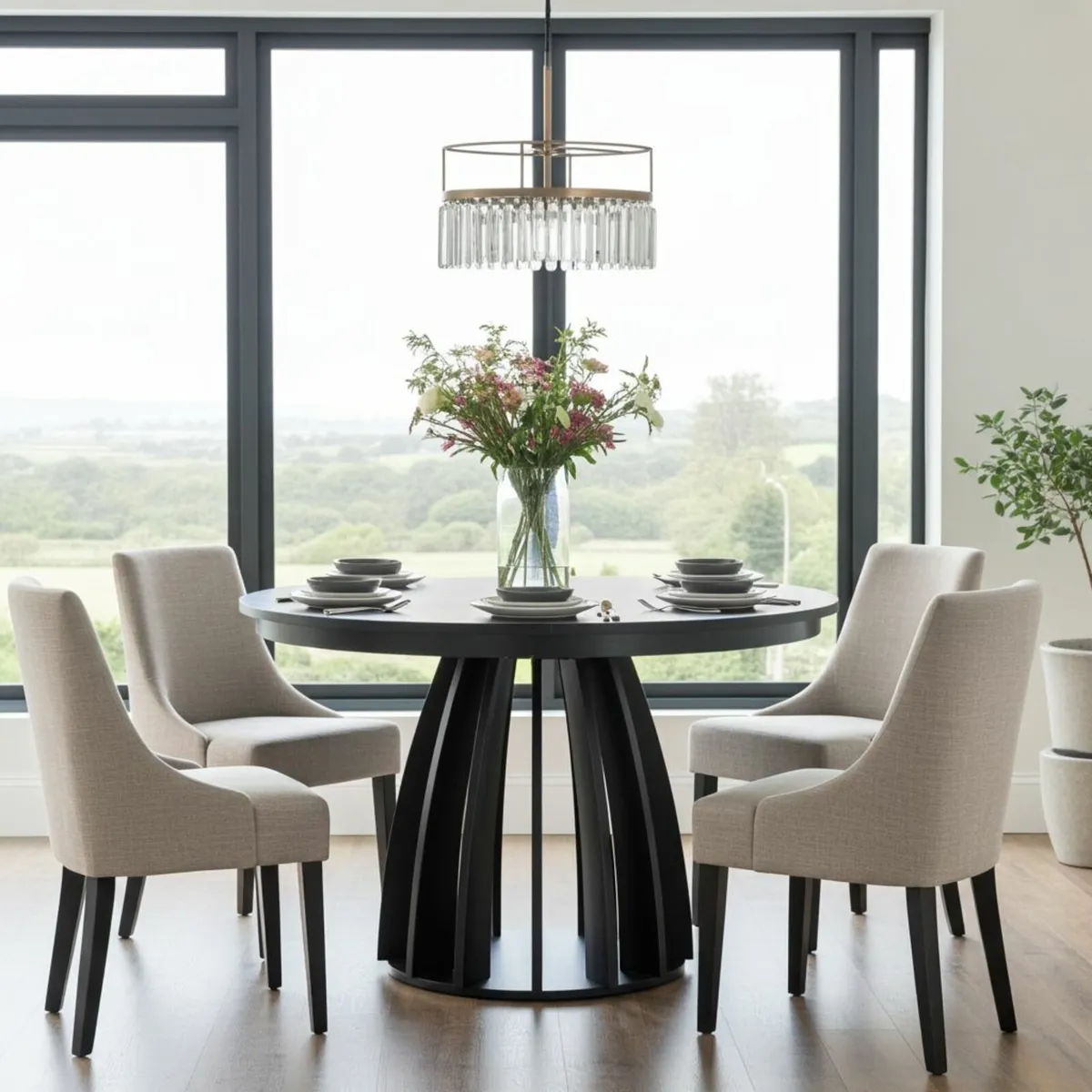 Tovo Extendable Dining Table – Black, 100–140cm - Image 3