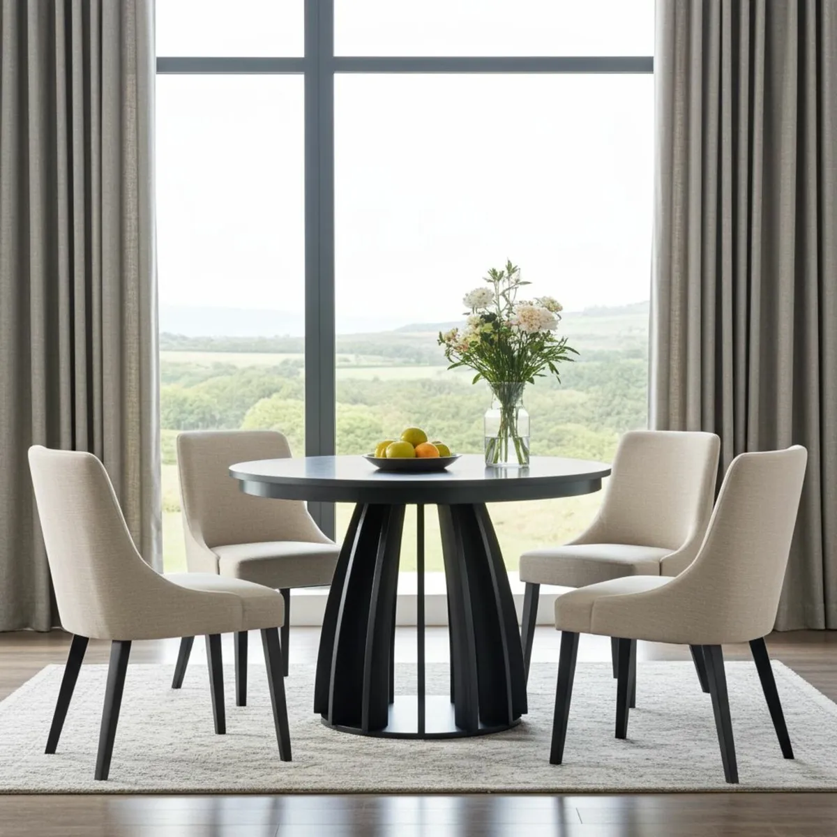 Tovo Extendable Dining Table – Black, 100–140cm - Image 4