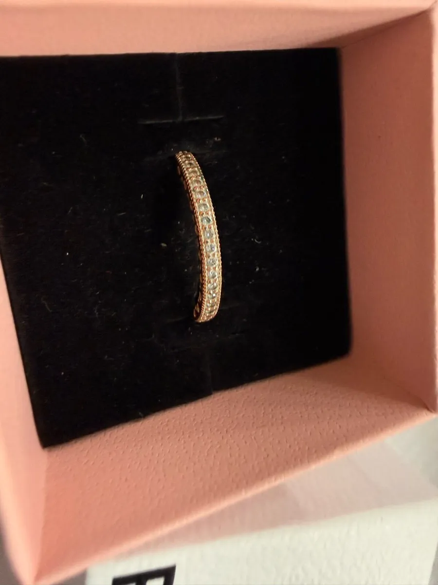 Pandora Sparkle & Hearts Ring size 56 - Image 1