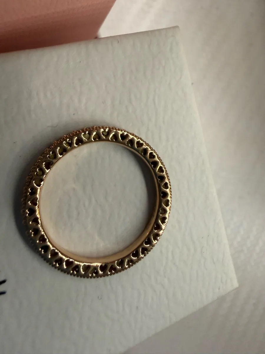 Pandora Sparkle & Hearts Ring size 56 - Image 2