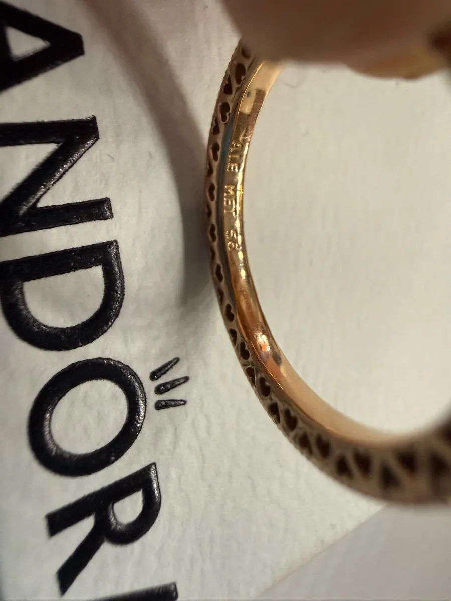 Pandora Sparkle & Hearts Ring size 56 - Image 3
