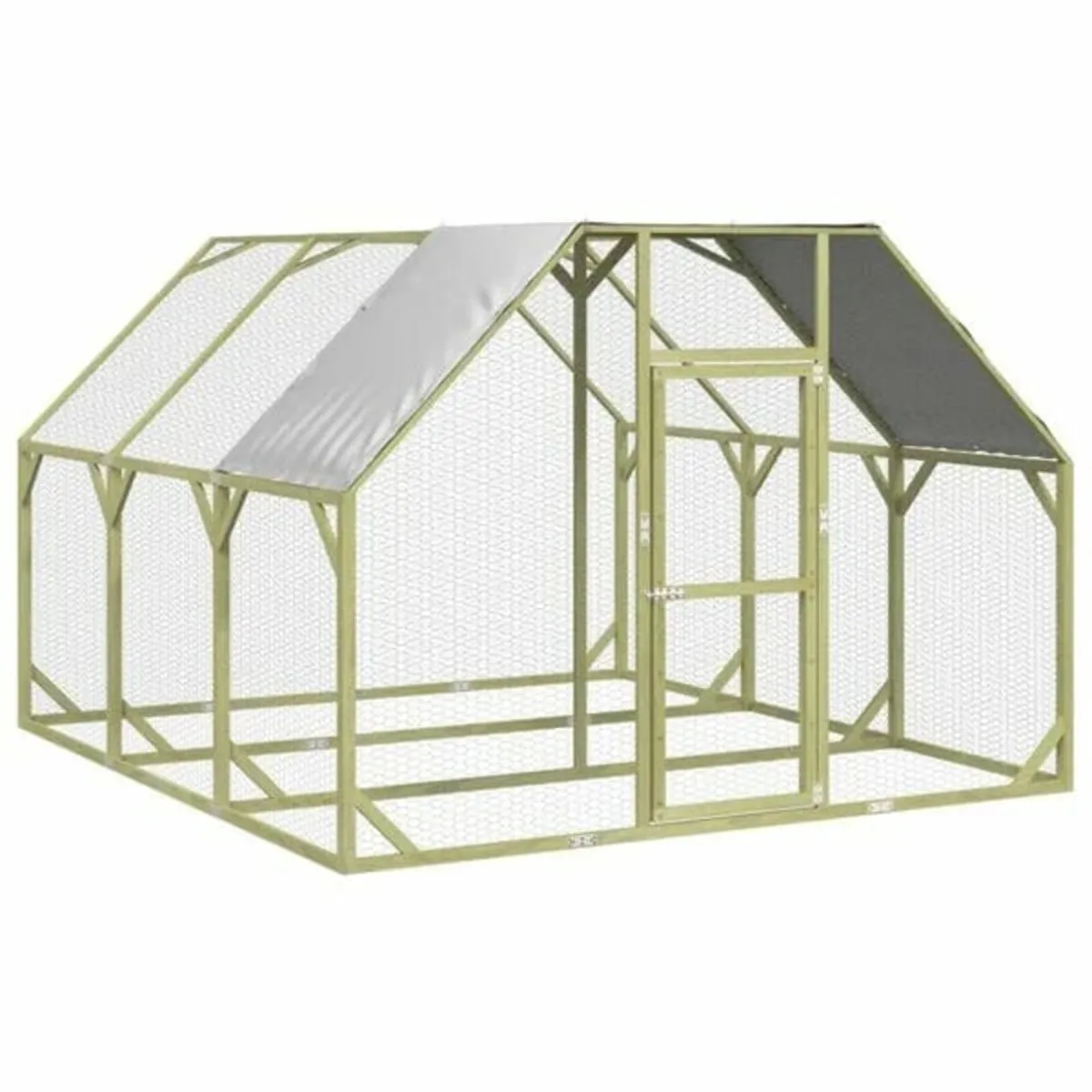 Chicken Coop 268x300x190 cm Impregnated Solid Wood - Image 1