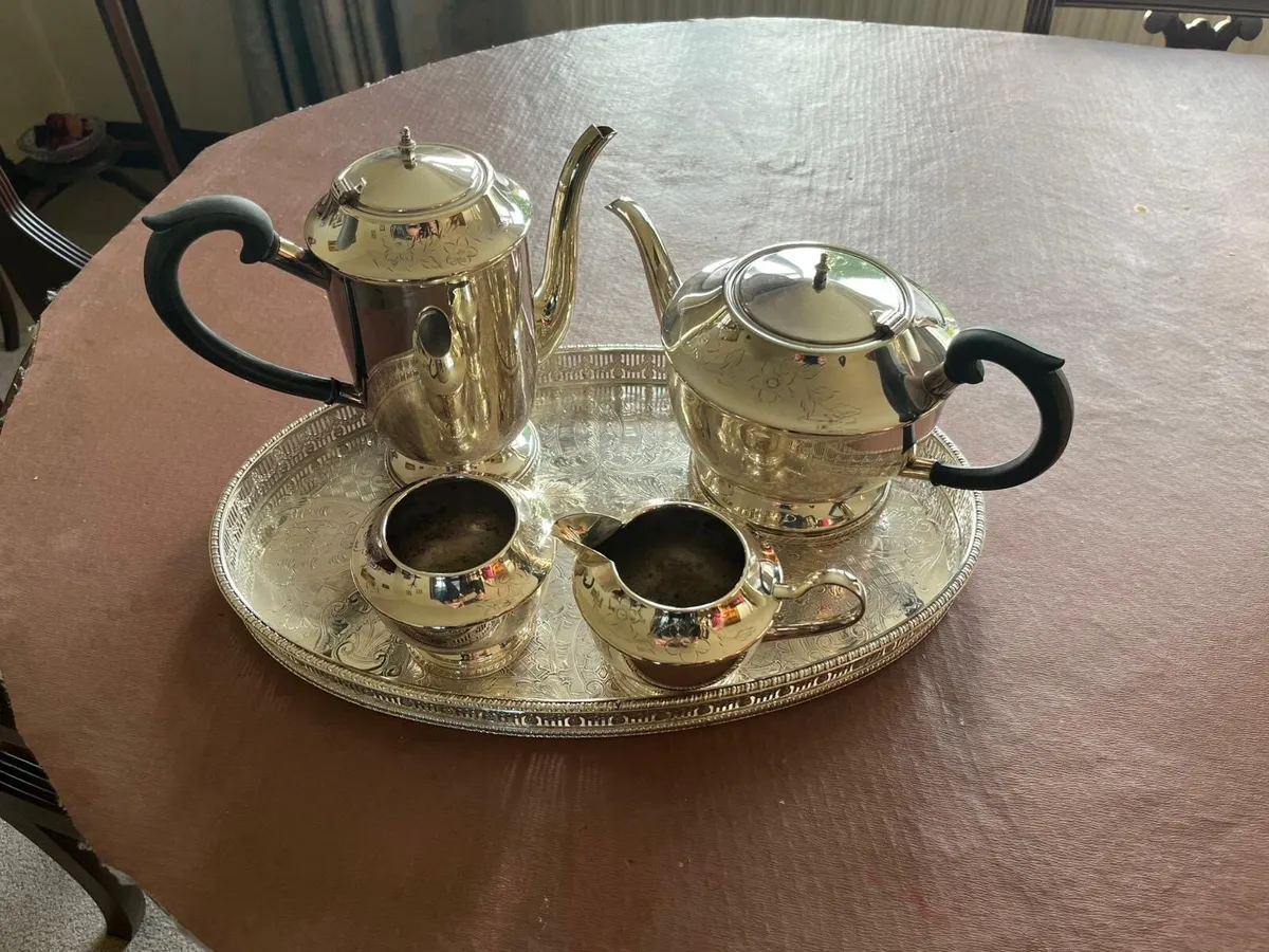 Silver Tea set and tray
