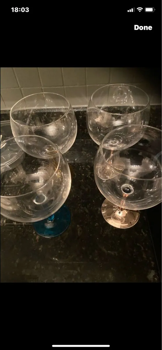 Large Gin Glasses (4) - Image 3