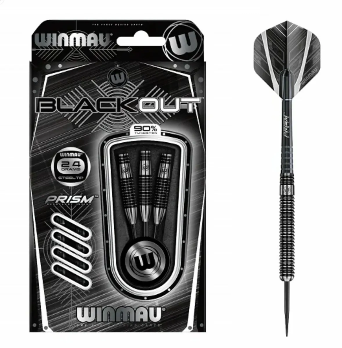 Winmau Black Out 90% Tungsten Darts 24g
