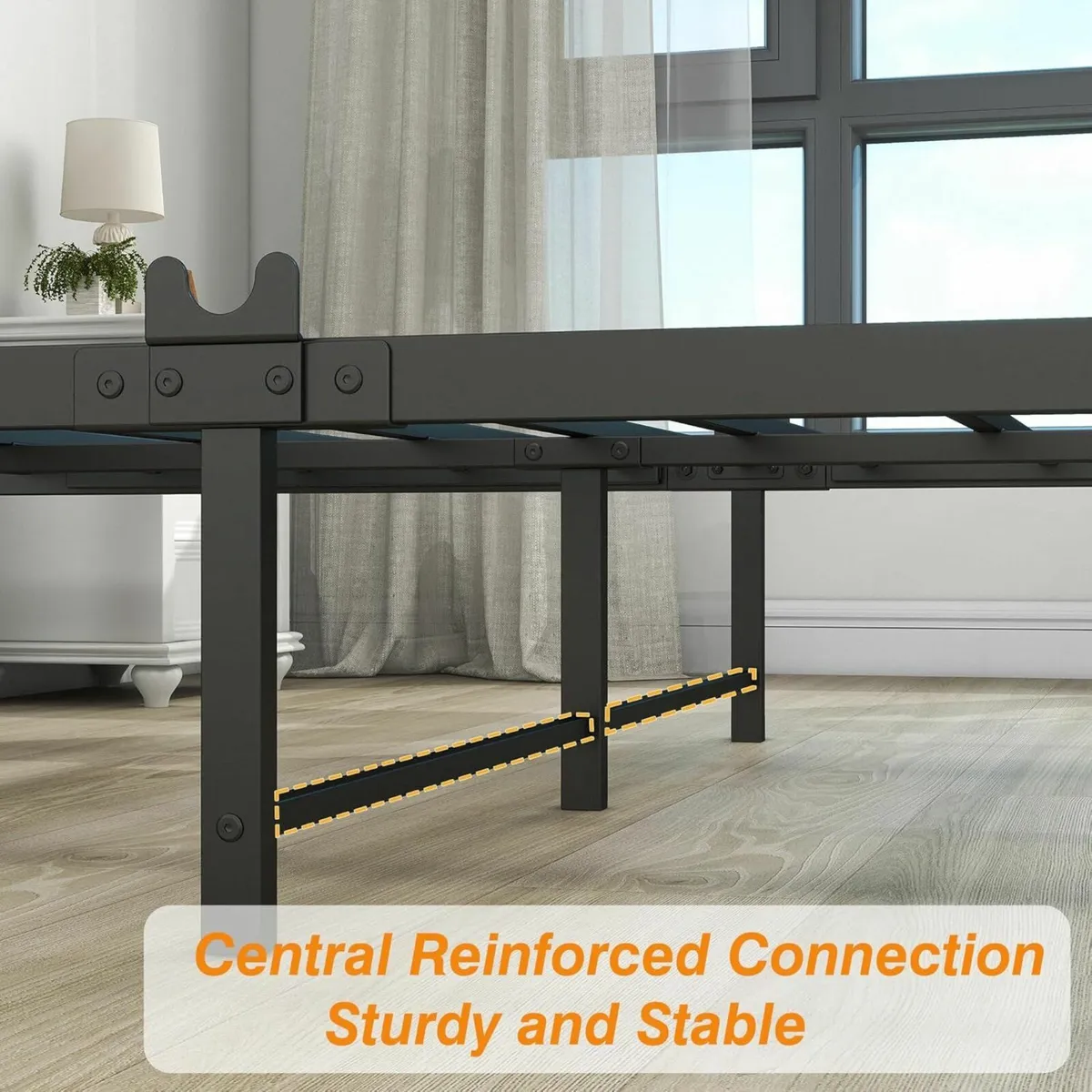 Double Bed Frames Wooden Headboard 135x190cm - Image 4