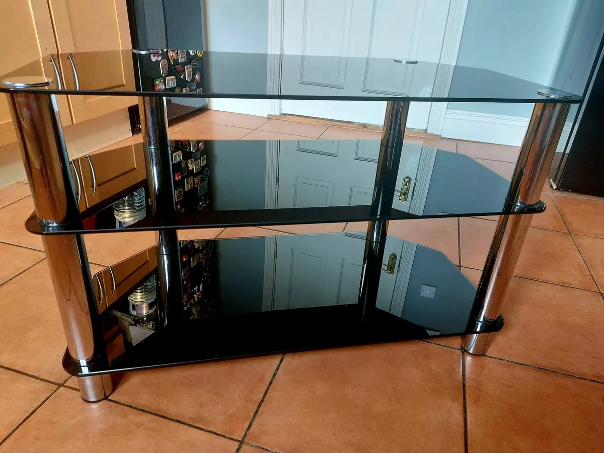 GLASS TV STAND - Image 1