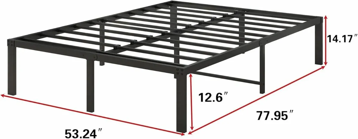 Double Bed Frames Storage 135x190cm EASY ASSEMBLY - Image 4