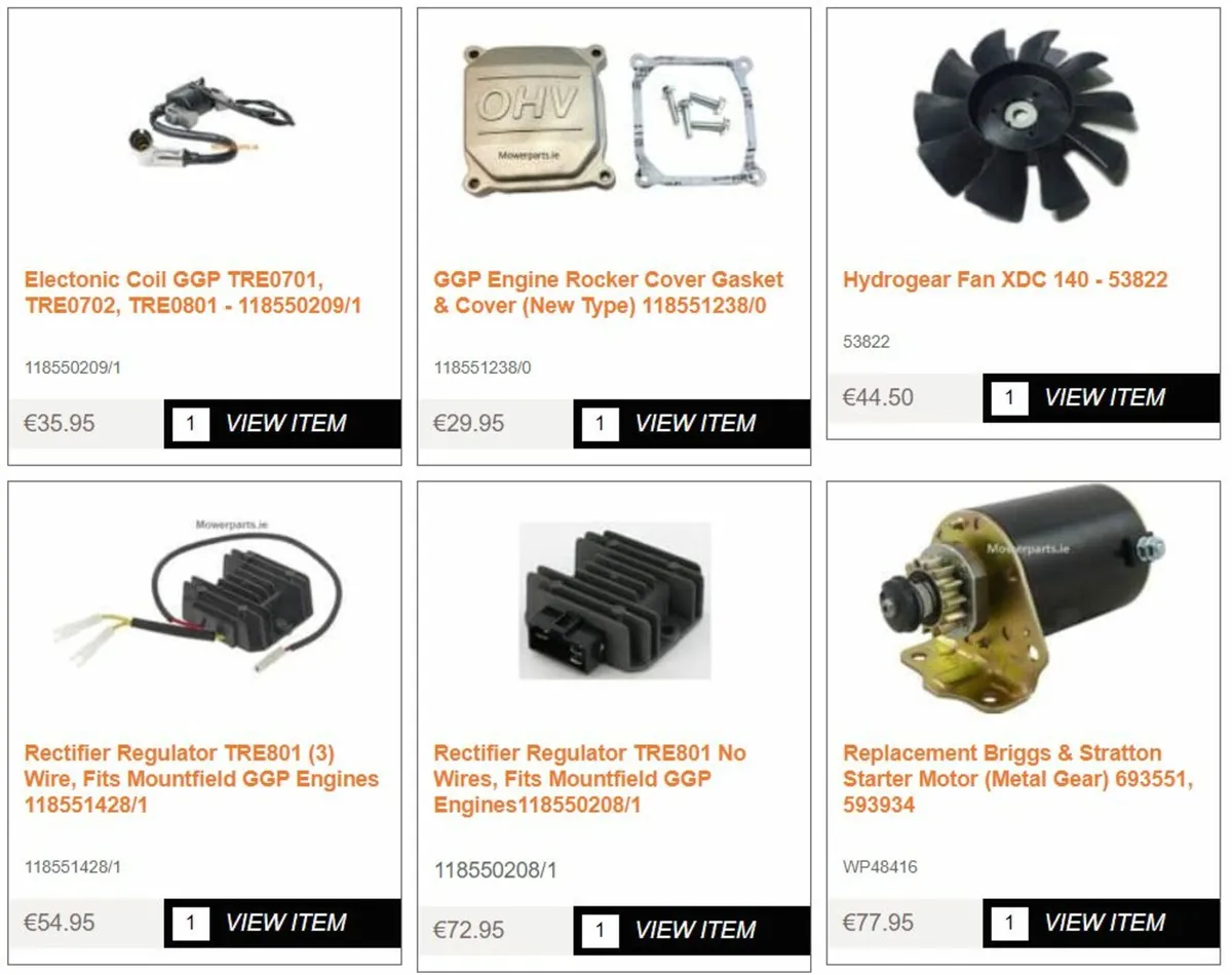 Castelgarden Mountfield Stiga Honda Parts - Image 1