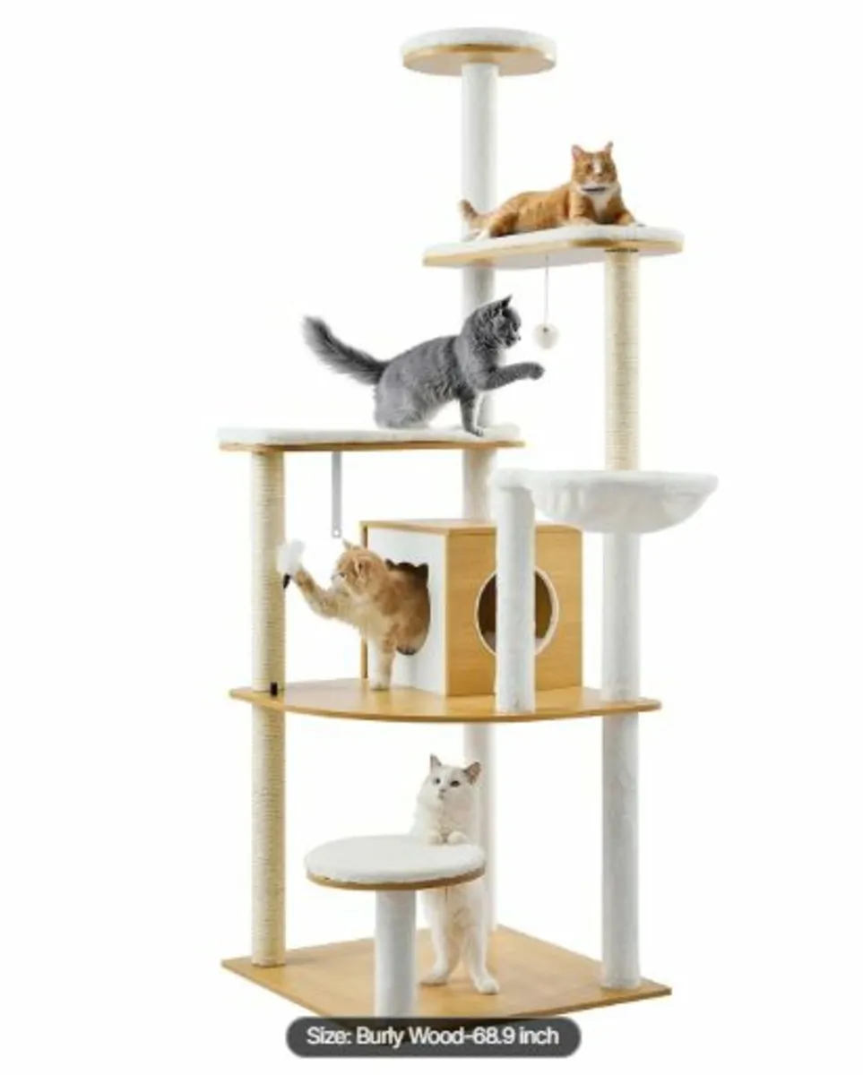 Large Cat Tree, 68.9 inches Tall, Cat Tower, Mult - Image 1