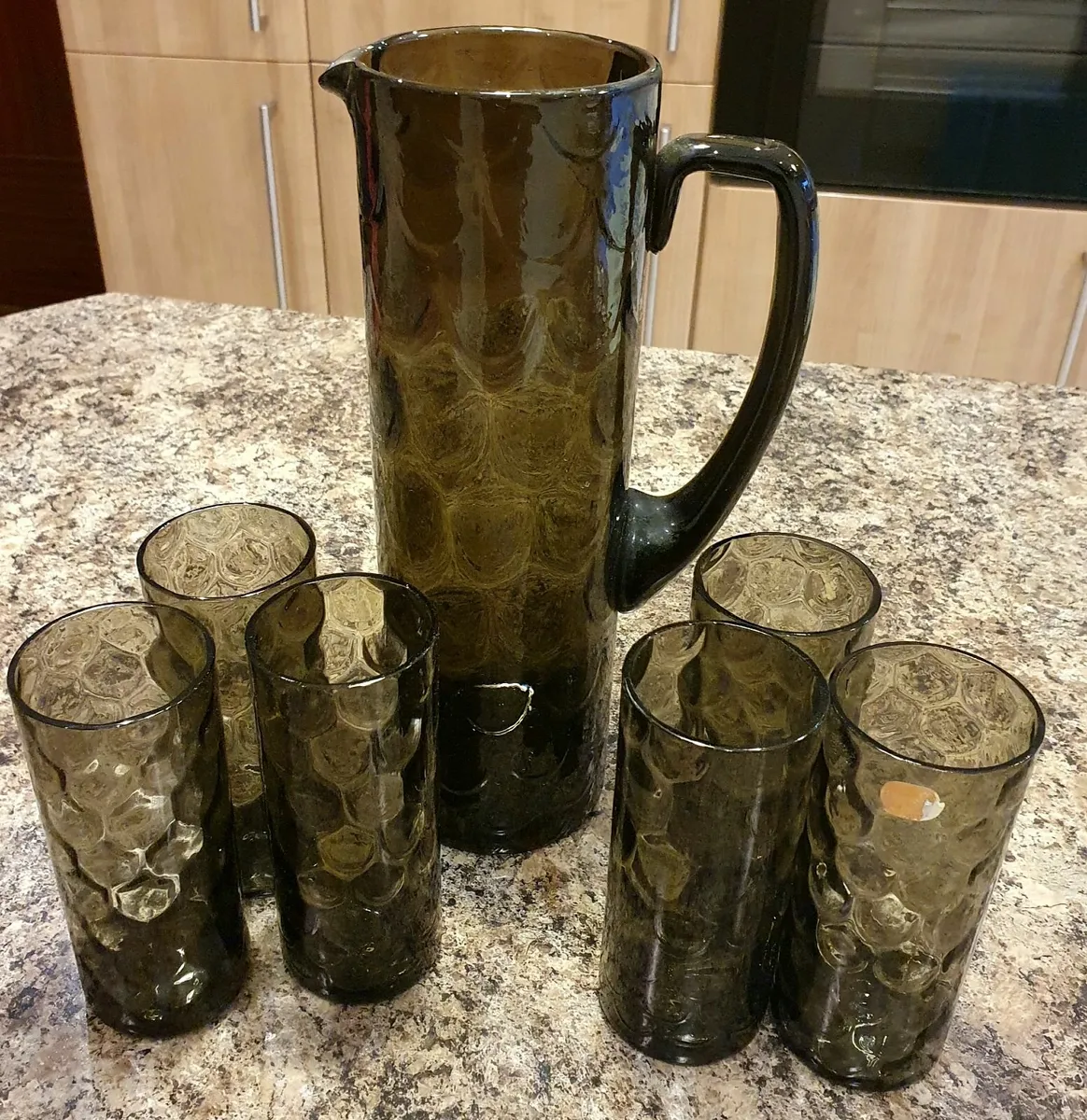 Drinking glasses and jug