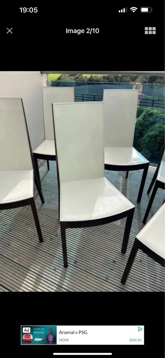 6 Italian dining room chairs - Image 1