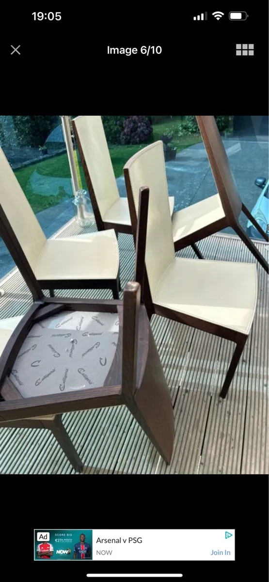 6 Italian dining room chairs - Image 2