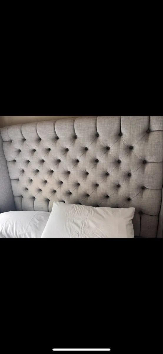 Winged grey headboard - Image 2