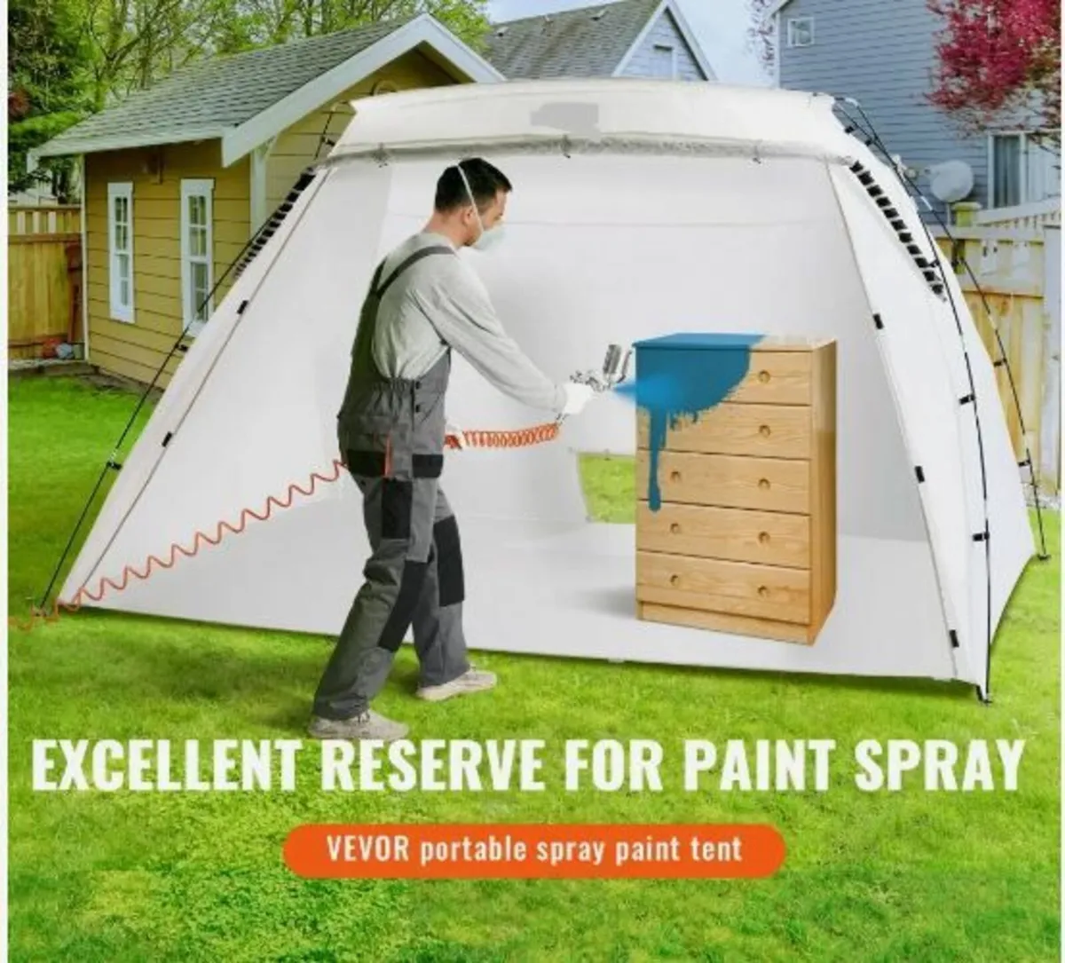 Spray Paint Shelter, 3.0m x 2.1m x 1.8m Portable - Image 4