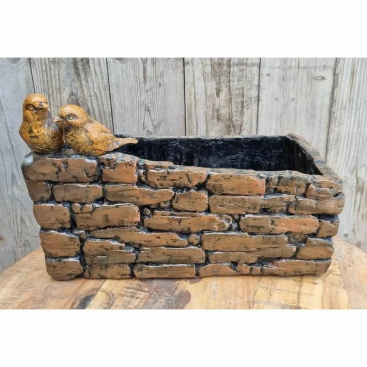 Planter – Two birds on edge – H384 - Image 1