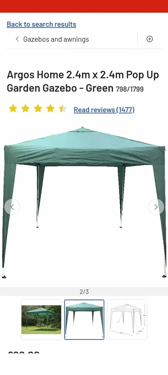 Brand new 2,4m Pop up gazebo still in box - Image 2