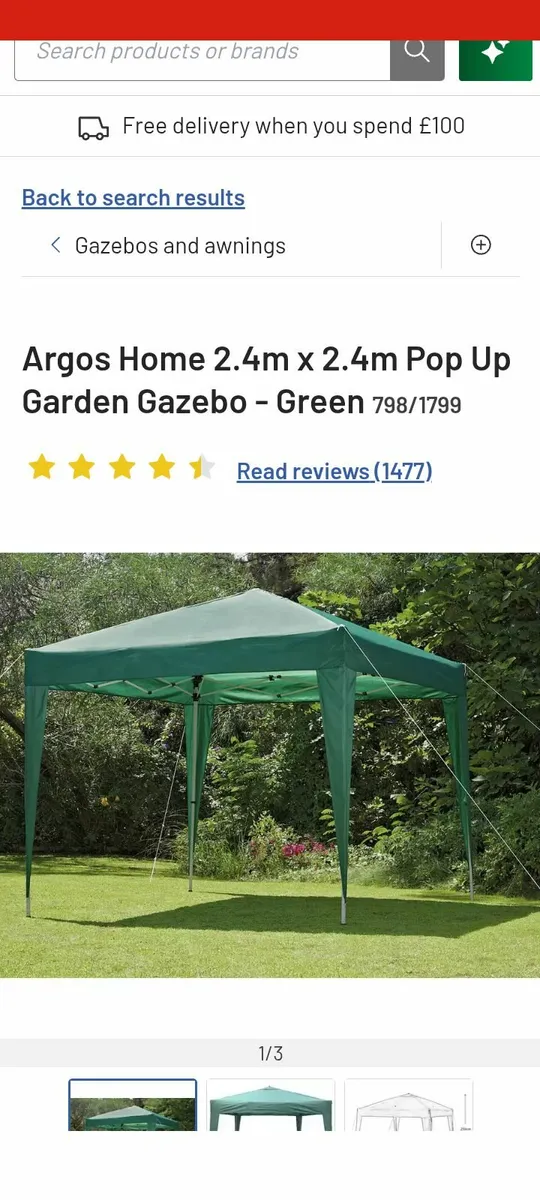 Brand new 2,4m Pop up gazebo still in box - Image 1