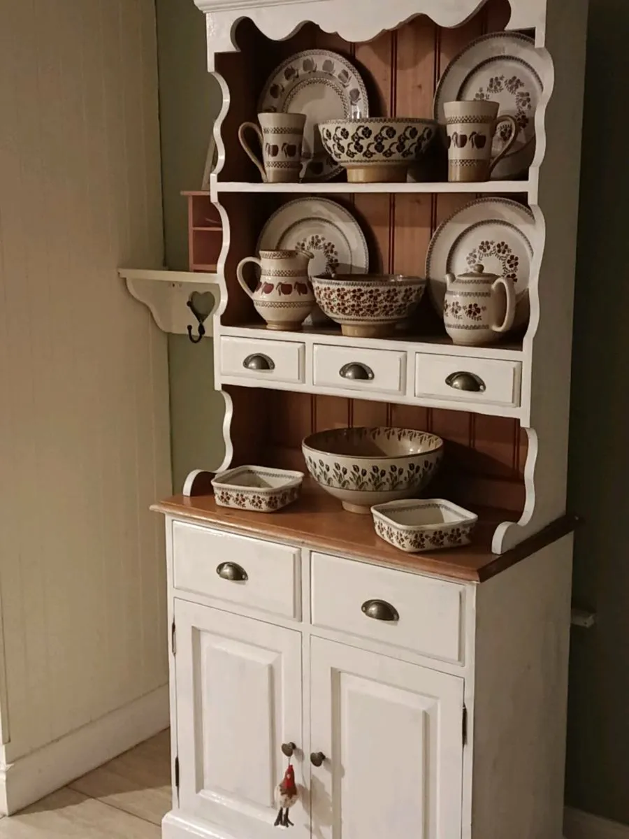 Solid cream kitchen dresser - Image 1
