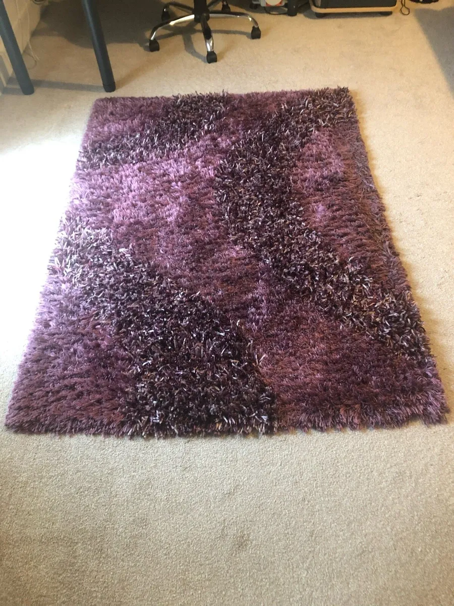 Purple shaggy rug - Image 2