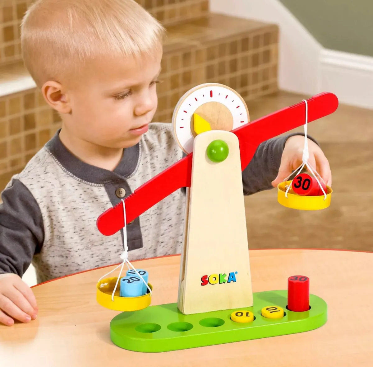 Wooden Balancing Counting Educational Toy Kids 3+ - Image 1