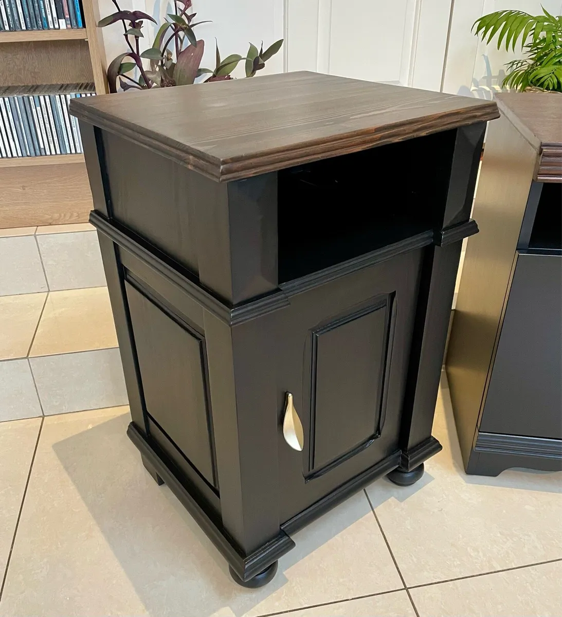 Black bedside lockers - Image 3