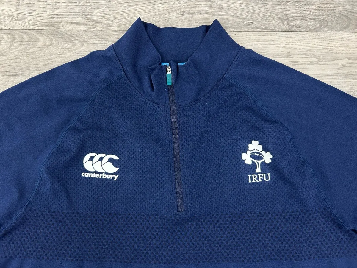 Canterbury Ireland Rugby Half Zip Jumper Mens M/L - Image 3