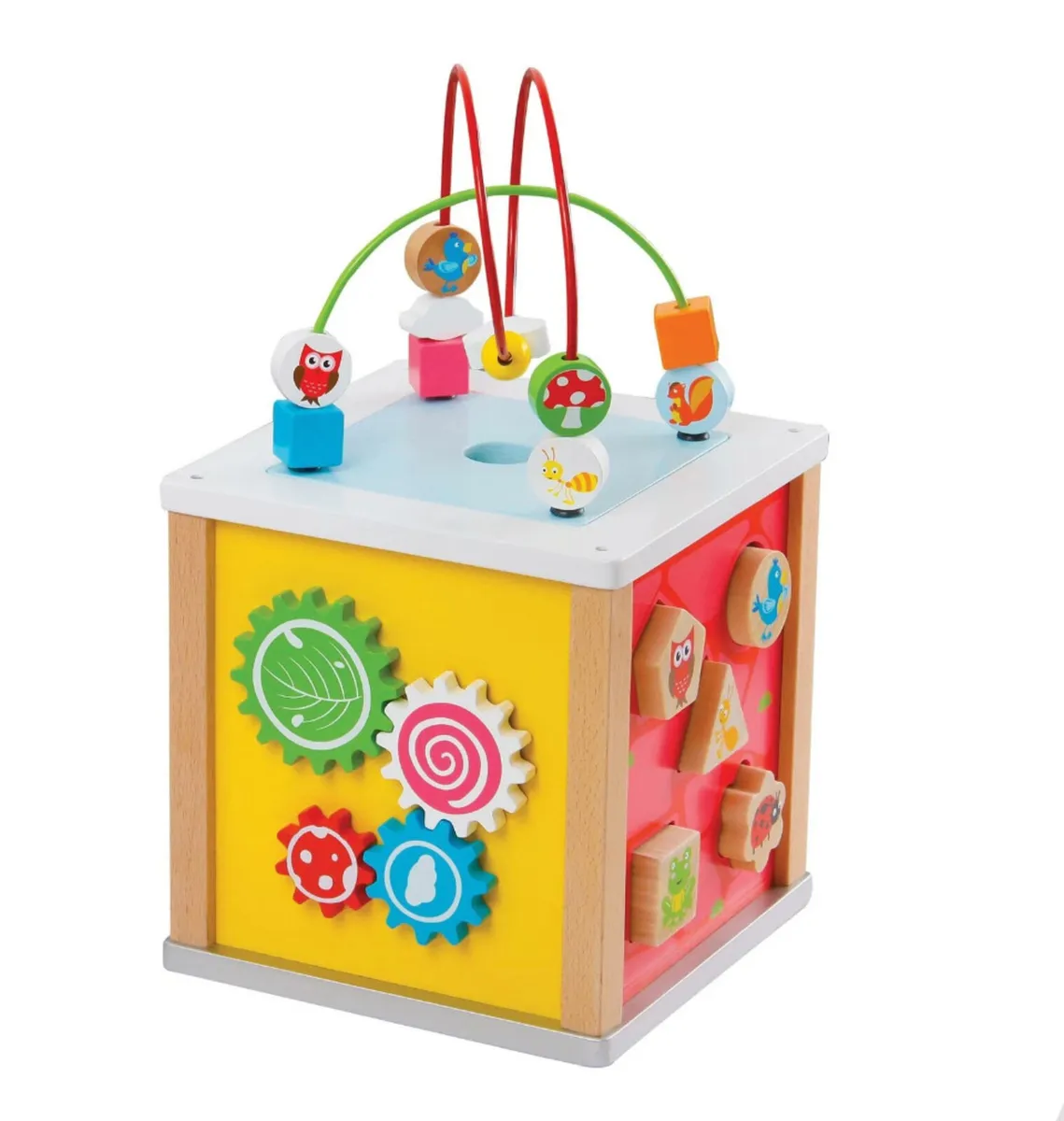 Wooden Nature Activity Cube Educational Toy NEW - Image 2