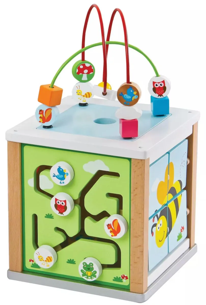 Wooden Nature Activity Cube Educational Toy NEW - Image 4