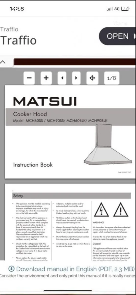 Cooker hood extractor - Image 2