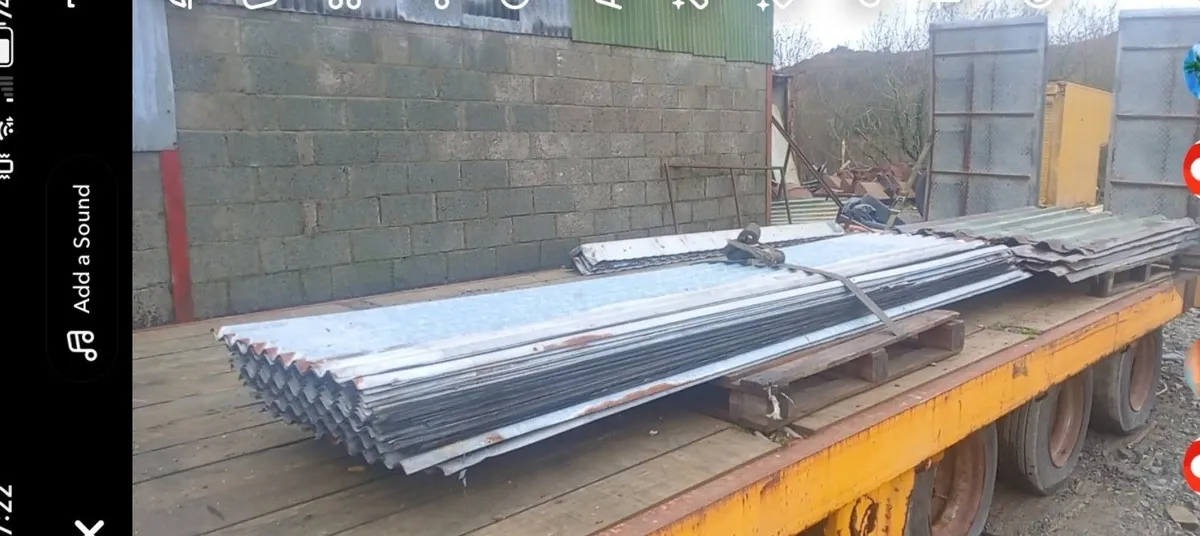 43  8 foot sheets of tin and some box profile - Image 1