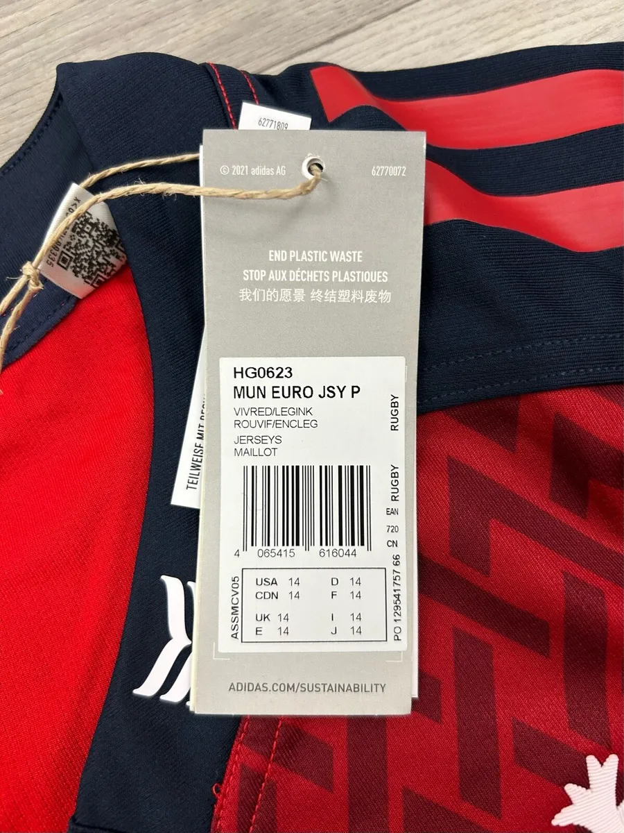NEW Adidas Munster Rugby Player Issue Jersey XXL - Image 4