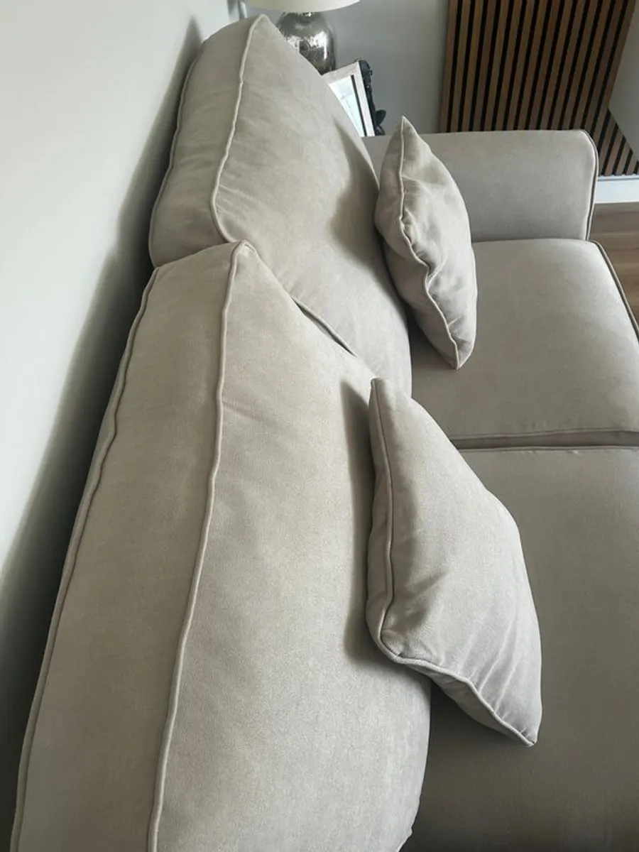 3 & 2 seater beige sofas - Image 3