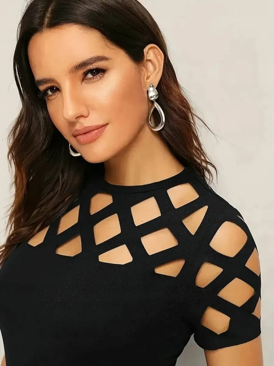 Women black blouse S-M (8-10) - Image 2