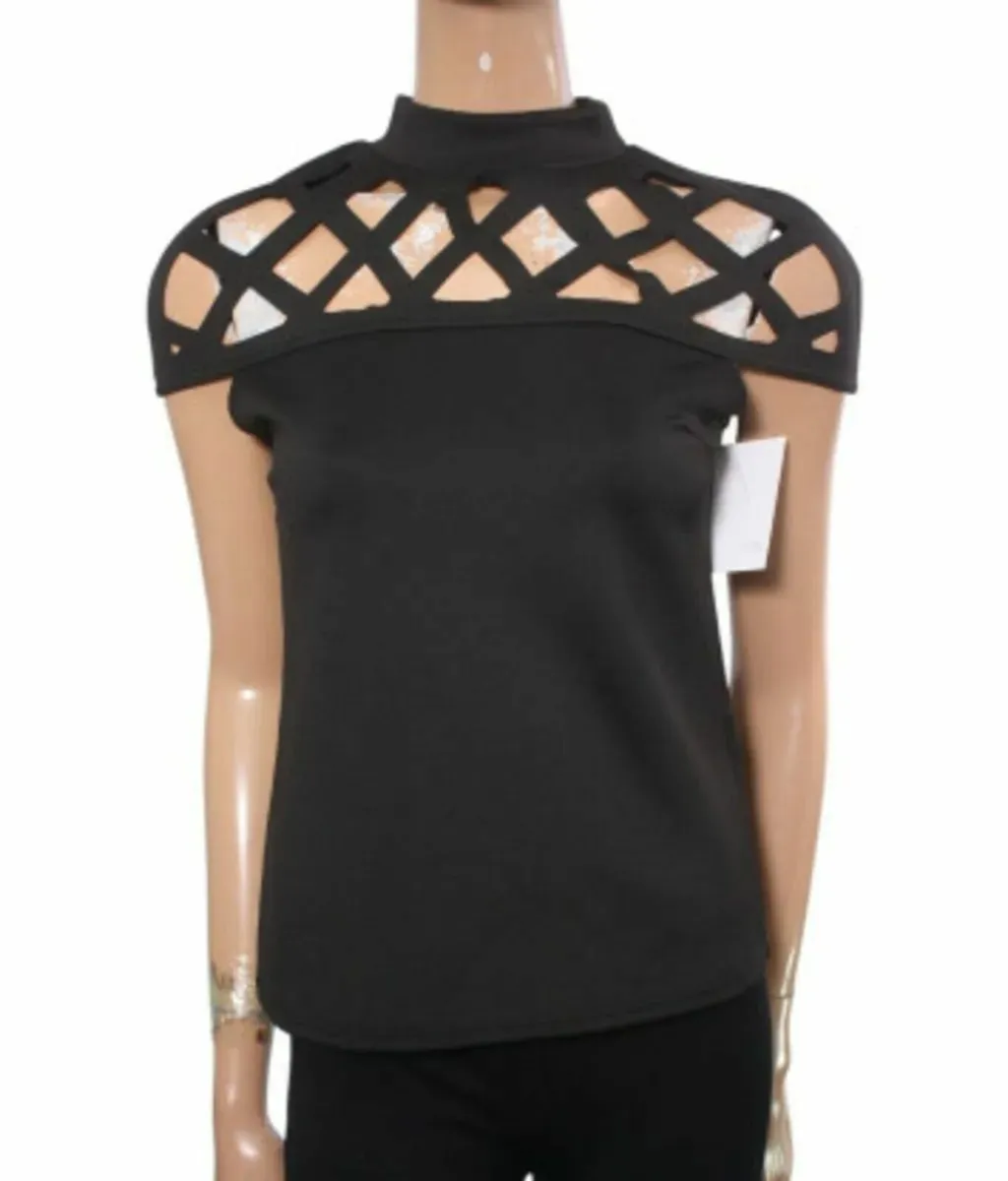 Women black blouse S-M (8-10) - Image 3