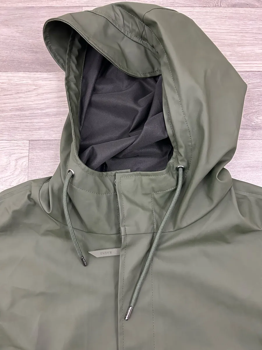 Rains Waterproof Fishtail Parka Jacket Mens Medium - Image 4