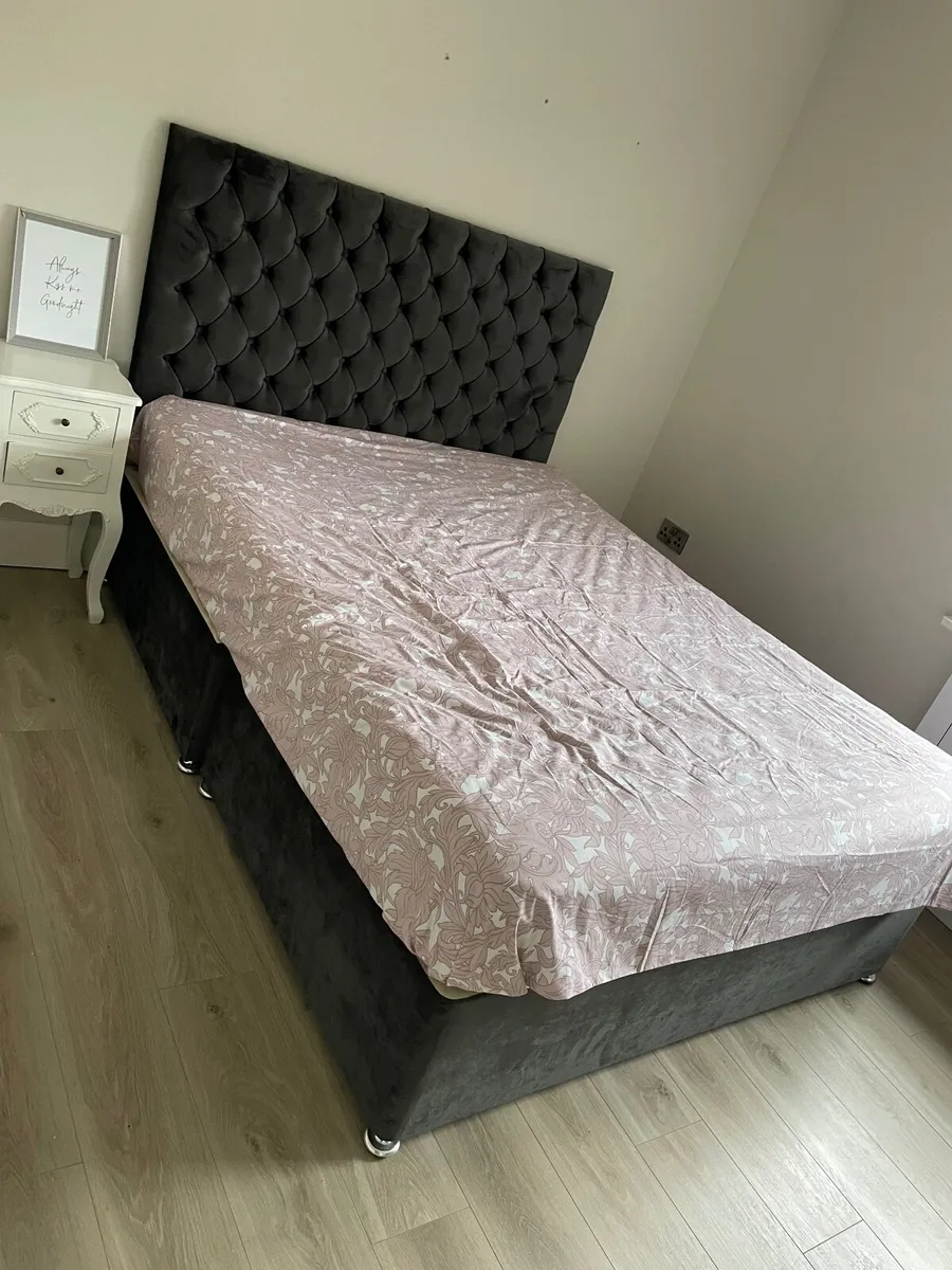 Velvet King Bed - Image 1