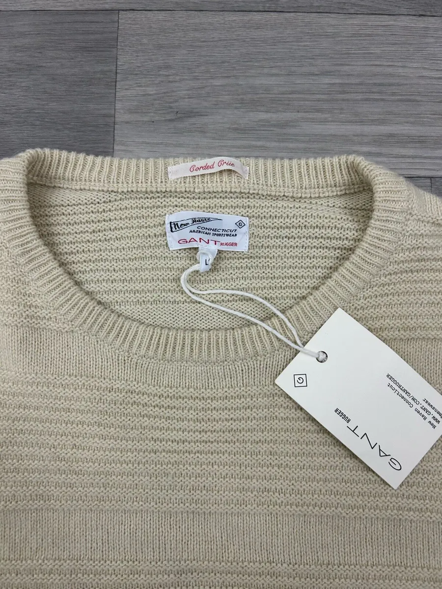 NEW Gant Wool Blend Knitted Jumper Sweater L - Image 3