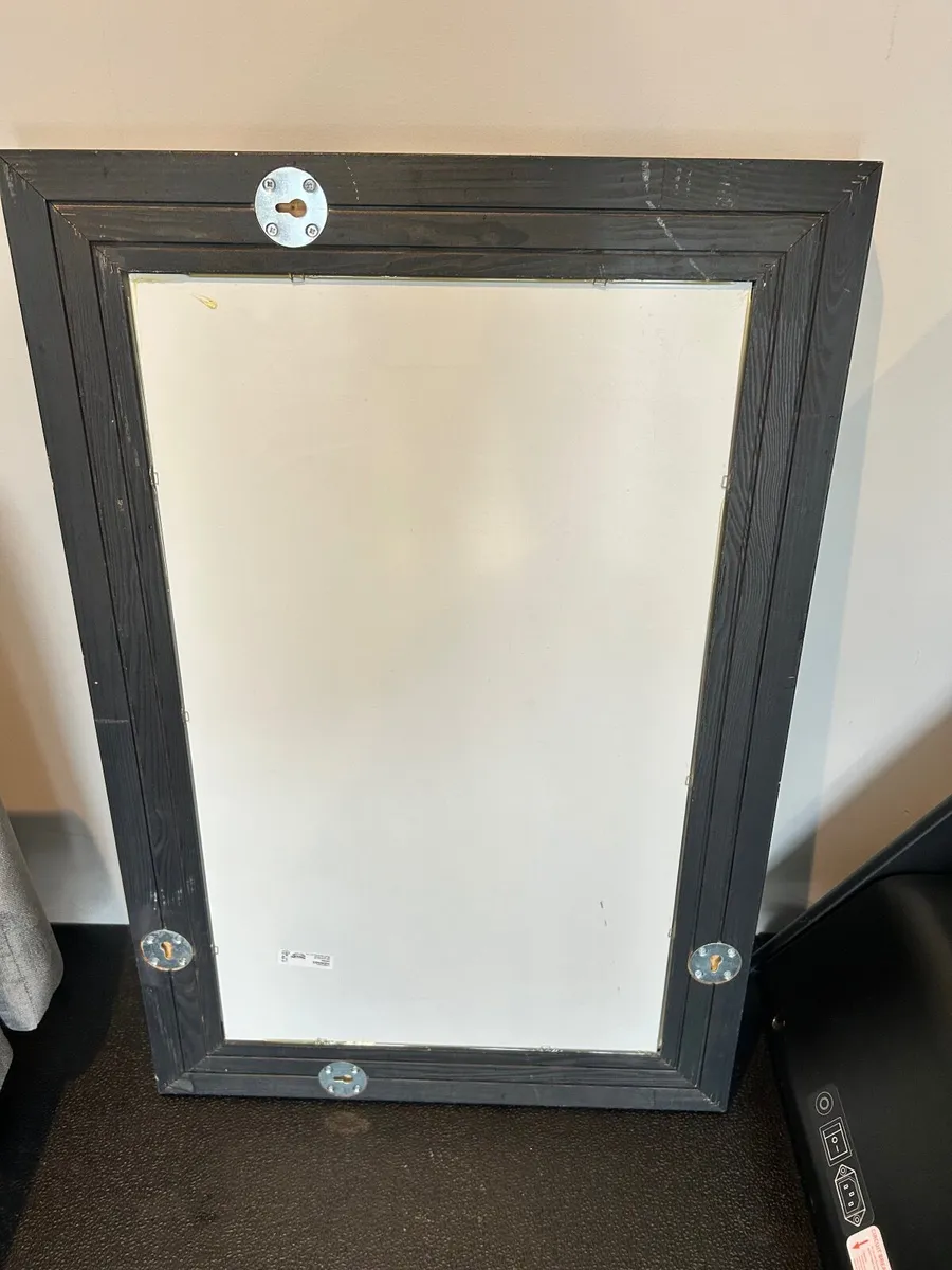 Black Wooden Mirror - Image 1