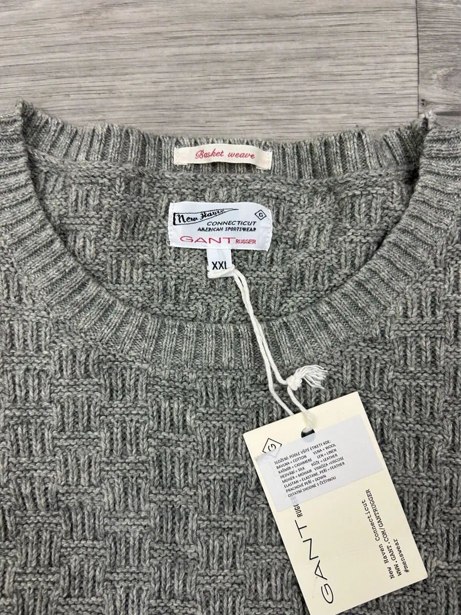 New Gant Wool Blend Knitted Jumper Sweater XXL - Image 3