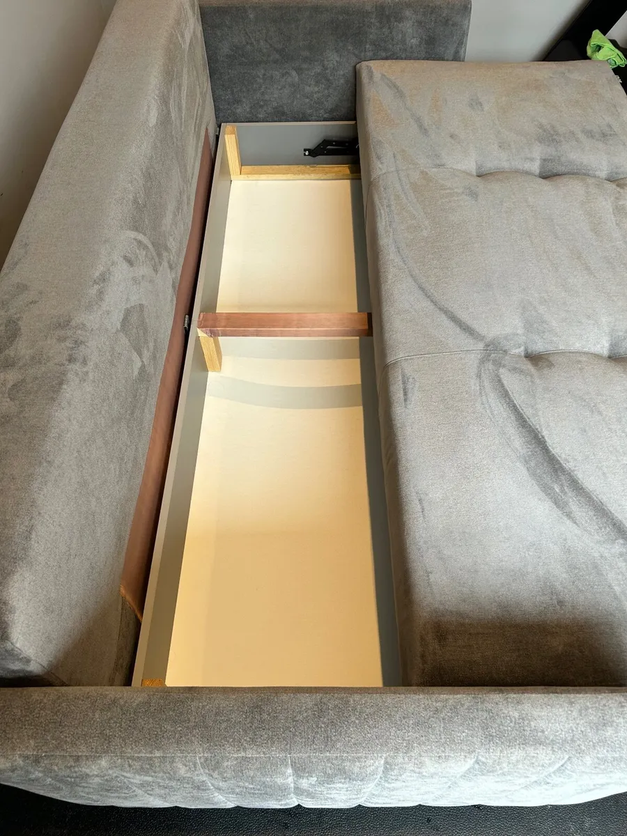 Grey Pull Out Sofa-Bed - Image 2